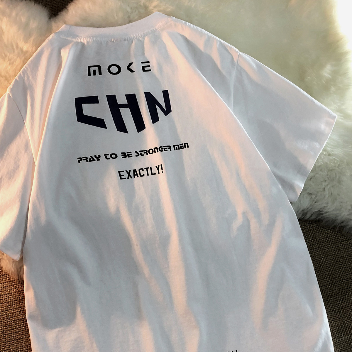 The secret of bear palm in Japanese tide minimal spring and summer couples relaxed casual short sleeve T-shirt for men and women