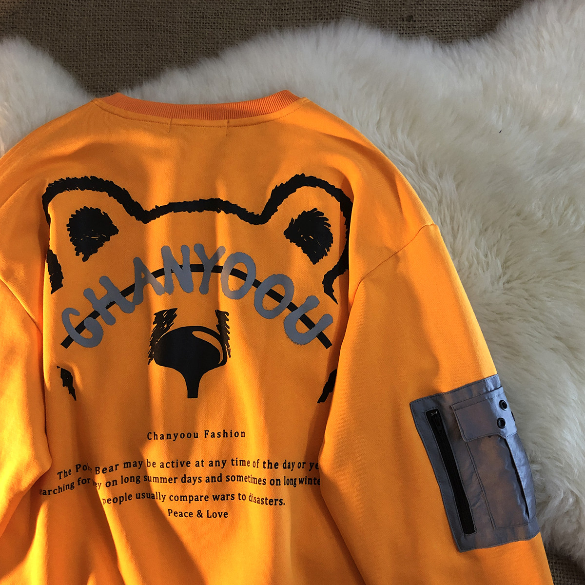 The secret of bear paw tide brand American retro autumn and winter top couple's long-sleeved men's and women's sweaters Student tide ins