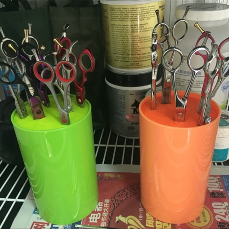Divine Treasure Pet Cat Dog Beauty Scissors Rack Beauty Scissors Barrel Placement Silo Pet Beauty Scissors Silo