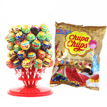 #心素谷零食珍宝珠混合口味水果草莓棒棒糖72支袋装儿童礼物喜糖