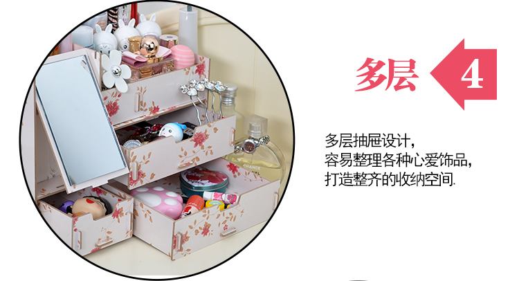 hộp nhựa trong suốt Hoa hồng gia đình lưu trữ dụng cụ hoàn thiện khay khay có nắp lưới màu xanh da trời lặt vặt da hộp lưu trữ hộp nhựa giá rẻ