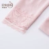 Ives hình chữ U vuông ren hollow neckline phần mỏng ladies ấm đáy áo phương thức mùa thu quần áo quần giữ nhiệt nam Áo ấm