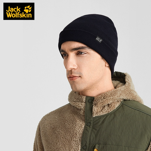 Jackwolfskin/Wolf Claws осень и зимний отопление и дышащая универсальная вязаная шляпа Пары простые ветры 1903891