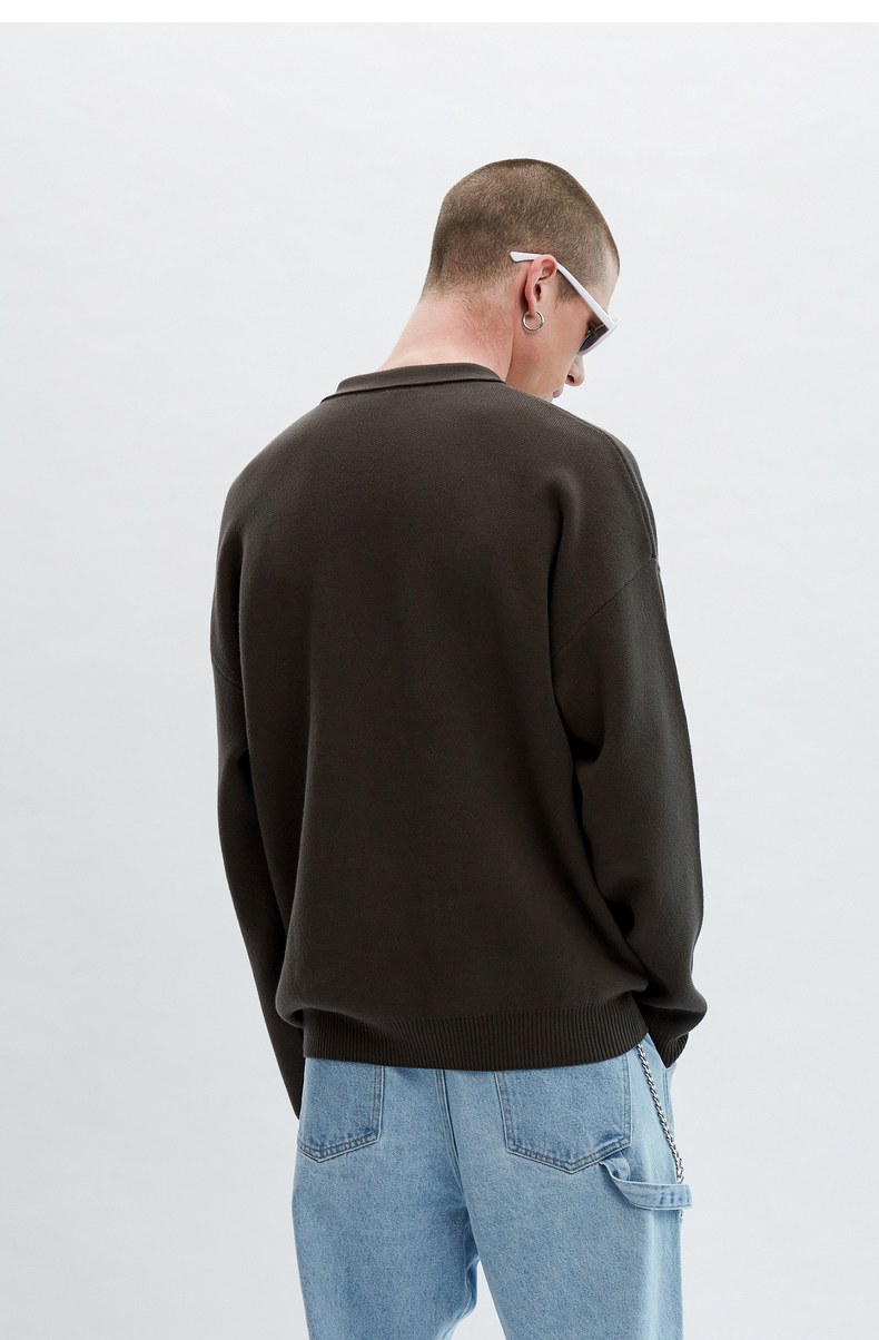 Lilbetter áo dệt kim nam áo len ve áo 2018 mới cổ cao nam phiên bản Hàn Quốc của nữ sinh thủy triều cardigan nam