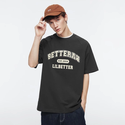 Lilbetter Летняя футболка с коротким рукавом, круглый воротник, оверсайз