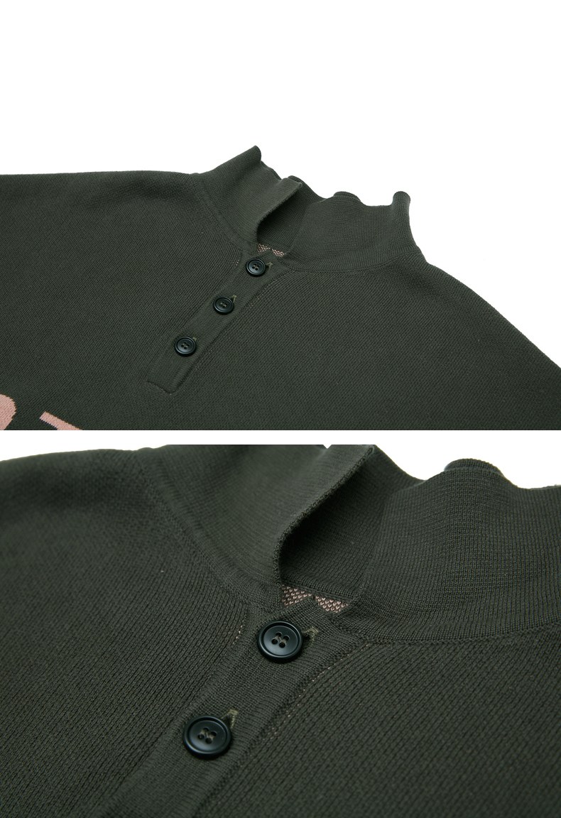 Lilbetter áo dệt kim nam áo len ve áo 2018 mới cổ cao nam phiên bản Hàn Quốc của nữ sinh thủy triều cardigan nam