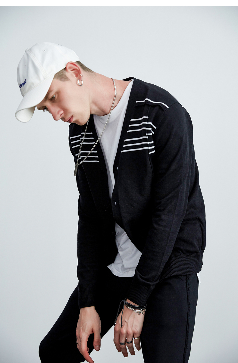 Áo len len nam Lilbetter Áo len mới Tide Thương hiệu Harbor Stripe Sweater Bản gốc Áo len mỏng nam LB thoi trang nam