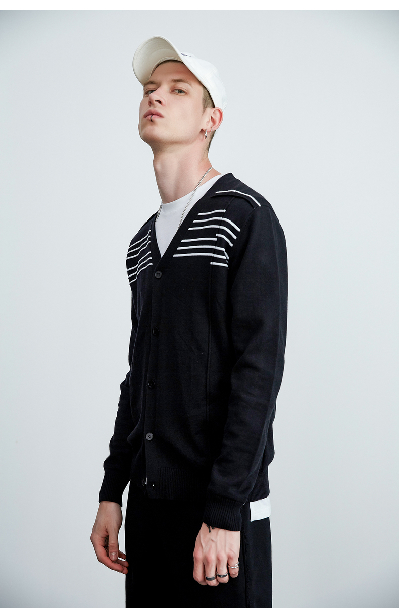 Áo len len nam Lilbetter Áo len mới Tide Thương hiệu Harbor Stripe Sweater Bản gốc Áo len mỏng nam LB thoi trang nam