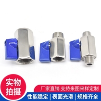 304 stainless steel mini ball valve Sanitary grade PN63 hexagonal high pressure mini valve Micro switch valve