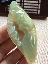 Jian An Jade Natural A Carving Ice Huang Fei Zhongyi Guan Gong Jade Pendant New Chic Mens Pendant