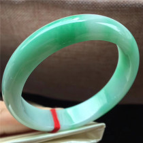 Jian An Jade 56 5 Natural Burmese old green jade bracelet hand decoration old pit jade ice Sun color jade bracelet