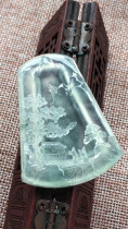Jian An Jade natural A goods high ice background color artistic conception landscape brand jadeite pendant thick loaded fluorescent boutique collection