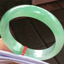 Jian An Jade 54 Jade Jade Apple Green Circle Jade Bracelet Handwork Fresh Sweet Ice Clear Green Jade Bracelet