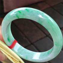 Jian An Emerald 58 8 Old Pit Jade Ornament Spicy Green Positive Circle Bracelet Natural A Goods Emerald Ice Glutinous Fluttering Green Bracelet