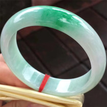 Jianan Jade 57 Old pit jade ornaments floating green circle bracelet natural A goods jade color Yang bright green bracelet