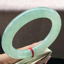 Jian An Emerald 58 2 Jade Jade Ornament Ice Yang Color Round Strip Bracelet Myanmar Jadeite Sweet Fresh Water Jade Bracelet