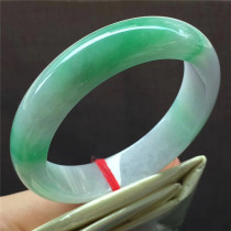 Jian An Emerald 55 7 Natural Jade Yang Green Spring Color Jade Bracelet Burmese Jade Ornament Ice Waxy Seed Yang Color Bracelet