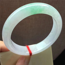 Jian An Jade 56 2 natural A goods old species purple background floating color circle Jade jade bracelet Myanmar jade belt certificate