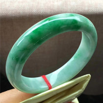 Jian An Jade Myanmar old pit A cargo ice glutinous spicy green jade bracelet spicy color moist natural jade jade bracelet