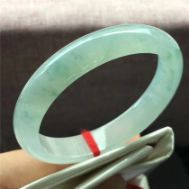 Jian An Jade 55 5 Myanmar A cargo ice floating green flowers noble concubine jade bracelet clear and moist women jade bracelet with certificate