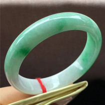 Jian An Jade 57 8 Myanmar A cargo ice seed green jade bracelet delicate and moist old pit natural jade bracelet