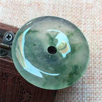 Jian An Jade Myanmar natural A goods ice species floating flower safe buckle jade pendant men and women jade pendant with certificate
