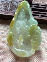 Jian An Jade natural A goods skillfully carved Puxian Bodhisattva jade pendant male and female Zodiac patron Saint Jade Pendant