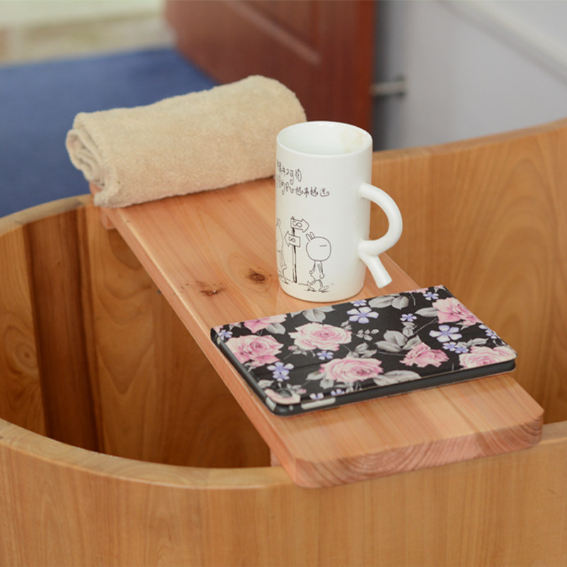 Bathtub Rack Solid Wood Bathroom Multifunctional Containing Wood Barrel Bracket Subbathtub Bubble Bath Shelve Shelf