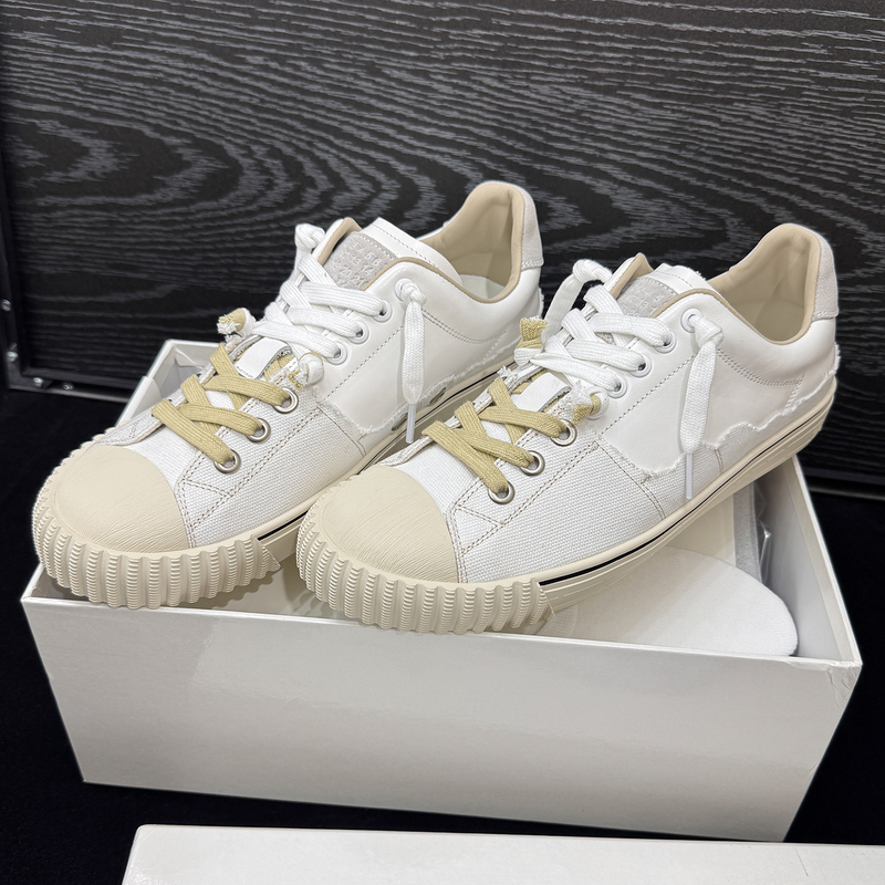 Tabi New Style Patchwork Canvas Shoes Mm6 Structured Lace-Up Biscuit Shoes Couple's Casual German Training White Shoes Tabi New Style Patchwork Canvas Shoes Mm6 Structured Lace-Up Biscuit Shoes Couple's Casual German Training White Shoes