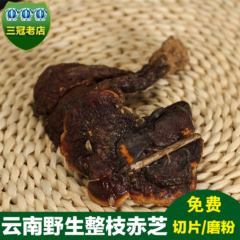 Yunnan Wild Red Zhi Ganoderma Lucidum Natural Pruned Red Zhi 5-8CM Red Ganoderma Lucidum Tablets Linzhi 250g