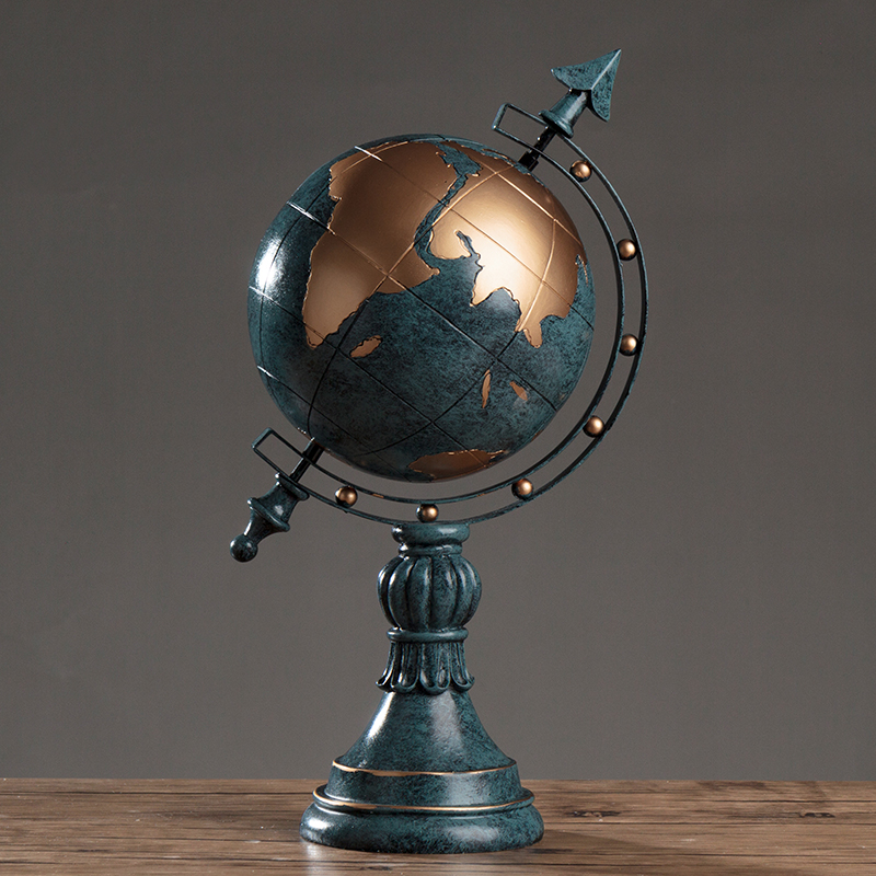 European globe decoration Theodolite Creative home living room decoration Craft gift decoration Office desktop gift decoration