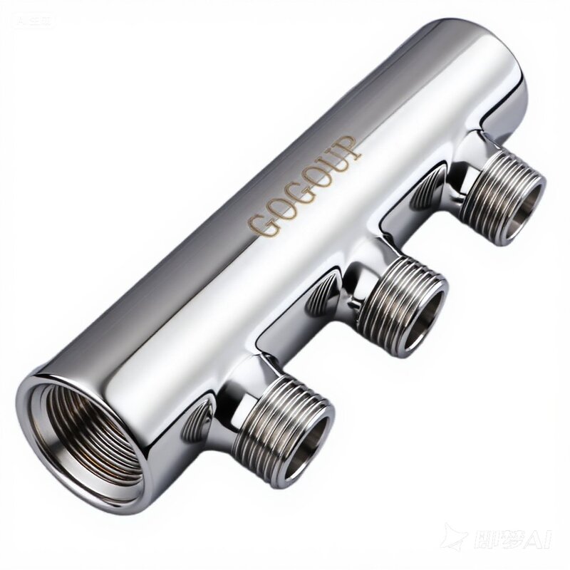 Gogoup Stainless Steel Water Distributor with 2345678 Ports, Single/Double Head Water Supply Food and Beverage Diverter