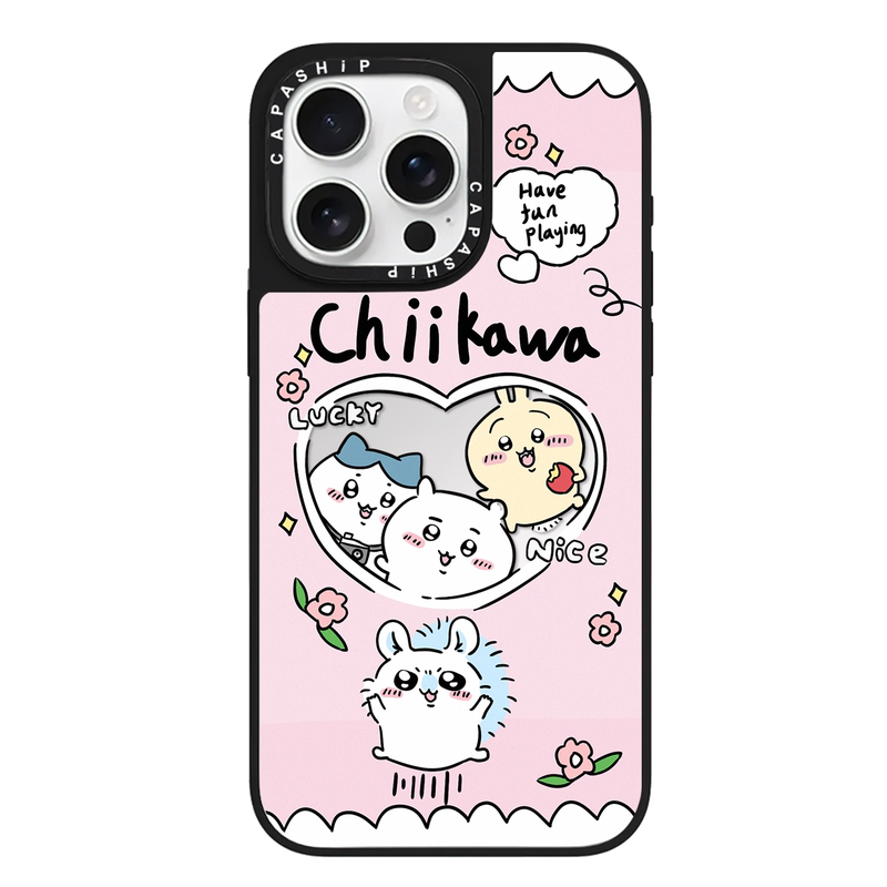 C Is Suitable for Apple 17 iPhone 14 Plus 15 Mirror-Like Cute 16 Pro Max Magnetic Ji Yi Kawa Xr Phone Case 12 Soft Edge Anti-Drop 11 New Model XS High-End Feel Unisex 17 Protective Case