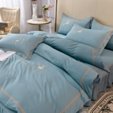 Хлопковый нескользящий комплект для принцессы, простыня, пододеяльник, 4 предмета, городской стиль, легкий роскошный стиль