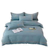 Хлопковый нескользящий комплект для принцессы, простыня, пододеяльник, 4 предмета, городской стиль, легкий роскошный стиль