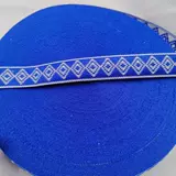 Этническая сине-белая лента ручной работы, аксессуар, этнический стиль, с вышивкой, «сделай сам»