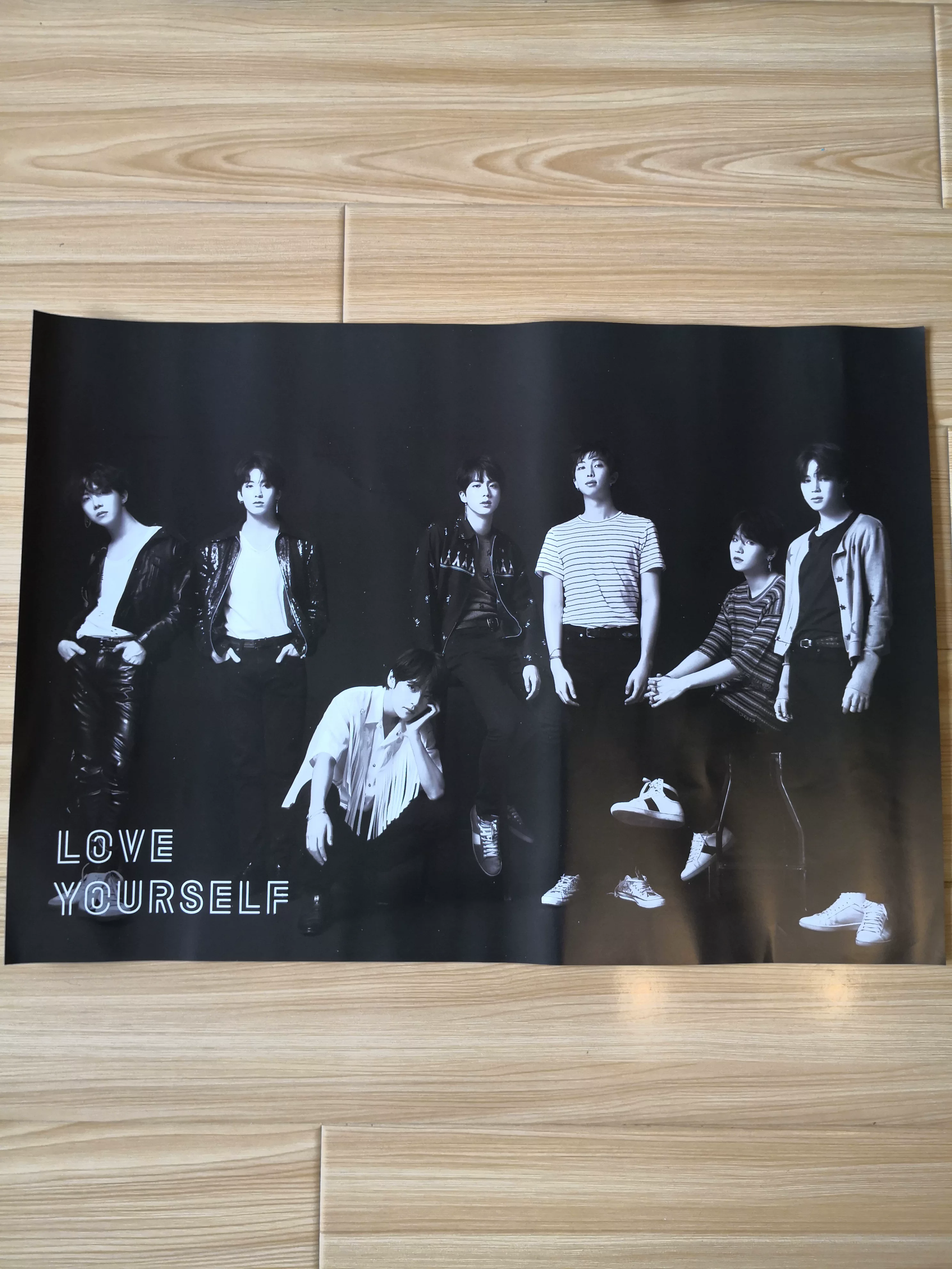 Официальный постер с подписями BTS, подлинный постер с подписью BTS, официальный подлинный постер с подписью