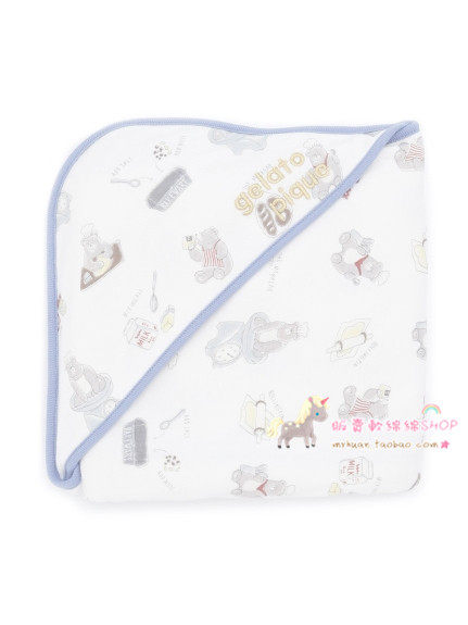*Japan's big ice cream soft * The bear made West Point Boy baby baby is covered by square blankets