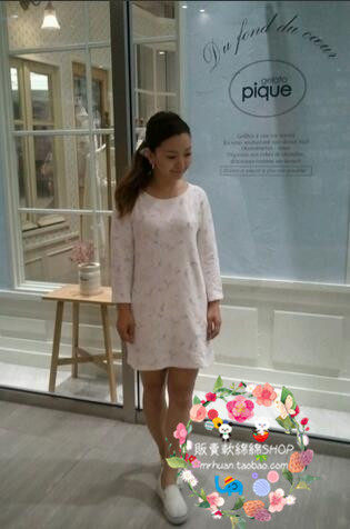 Soft Cotton Sauce Japan Big Plate Ice Cream 5th Annual Qualification All-cotton Towel Material Girls Long Sleeve Sleeping Dress