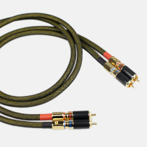 Sound rhyme silver-plated carbon fiber Lotus head signal line HIFI fever level amplifier RCA signal line subwoofer line