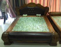 Natural jade solid wood bed Multifunctional ultra-long wave electric heating warm jade bed warm winter and cool summer solid wood bed