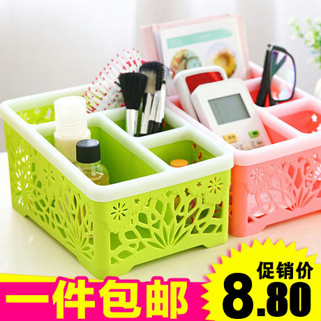European desktop container box Living room tea few plastic hollow debris box household thickness remote control