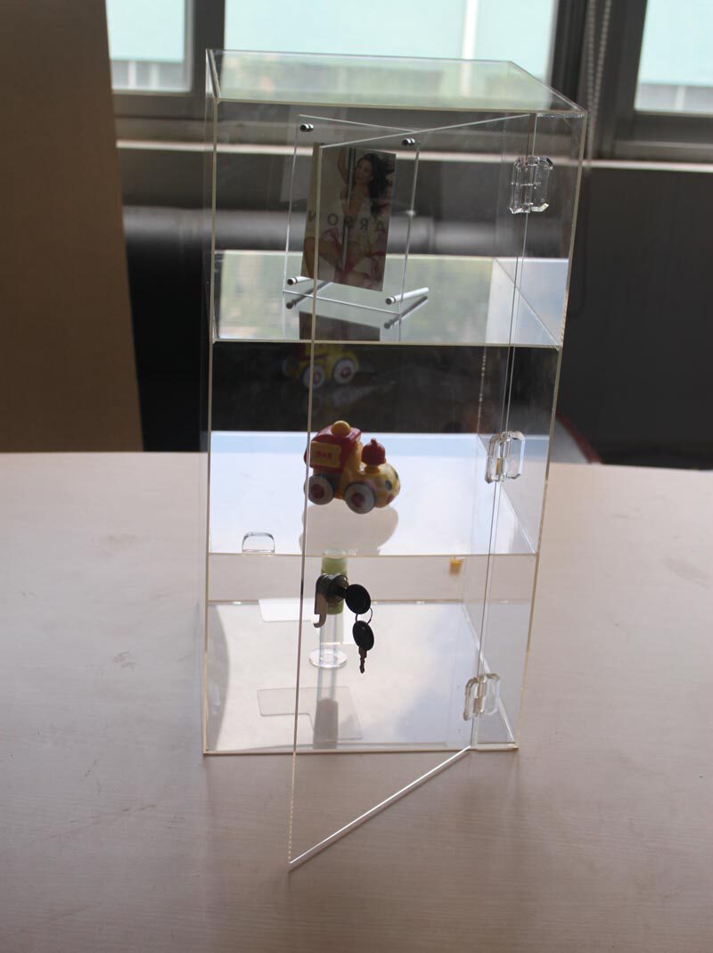 Full transparent acrylic display cabinet plastic small square cabinet boutique cabinet goods exhibition cabinet fine goods exhibition cabinet
