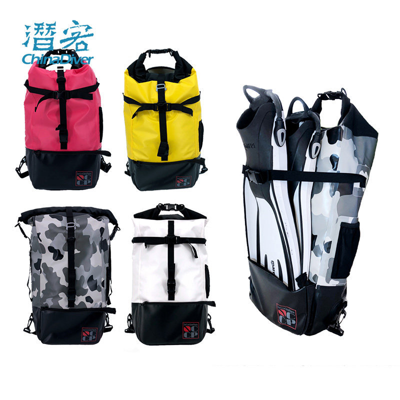 Seaplay Occp diving fins backpack scuba free diving fins equipment bag waterproof bag 30 liters