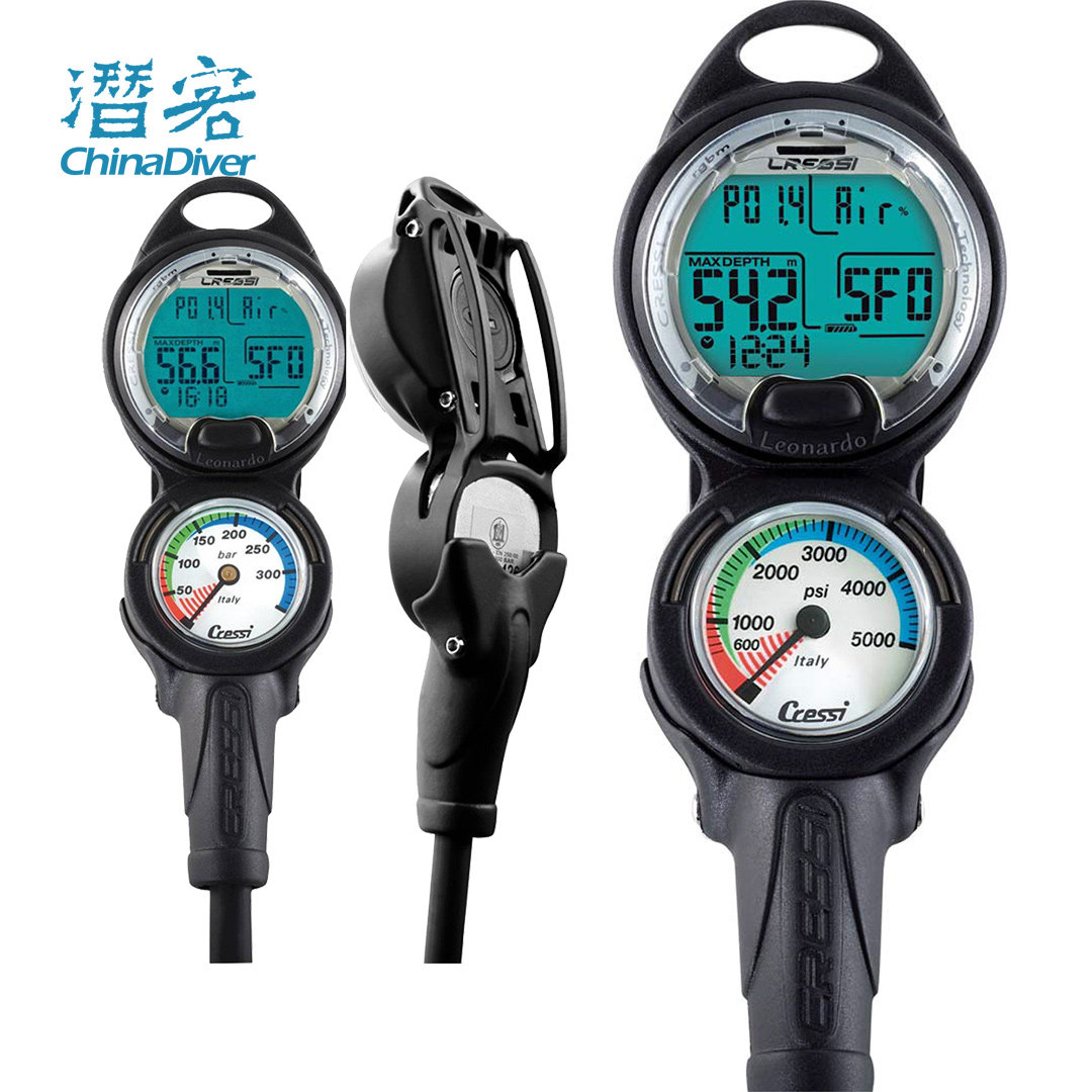 Cressi Leonardo Console3 Diving Dimple Triptych Computer Table Residual Pressure Gauge NORTH PIN