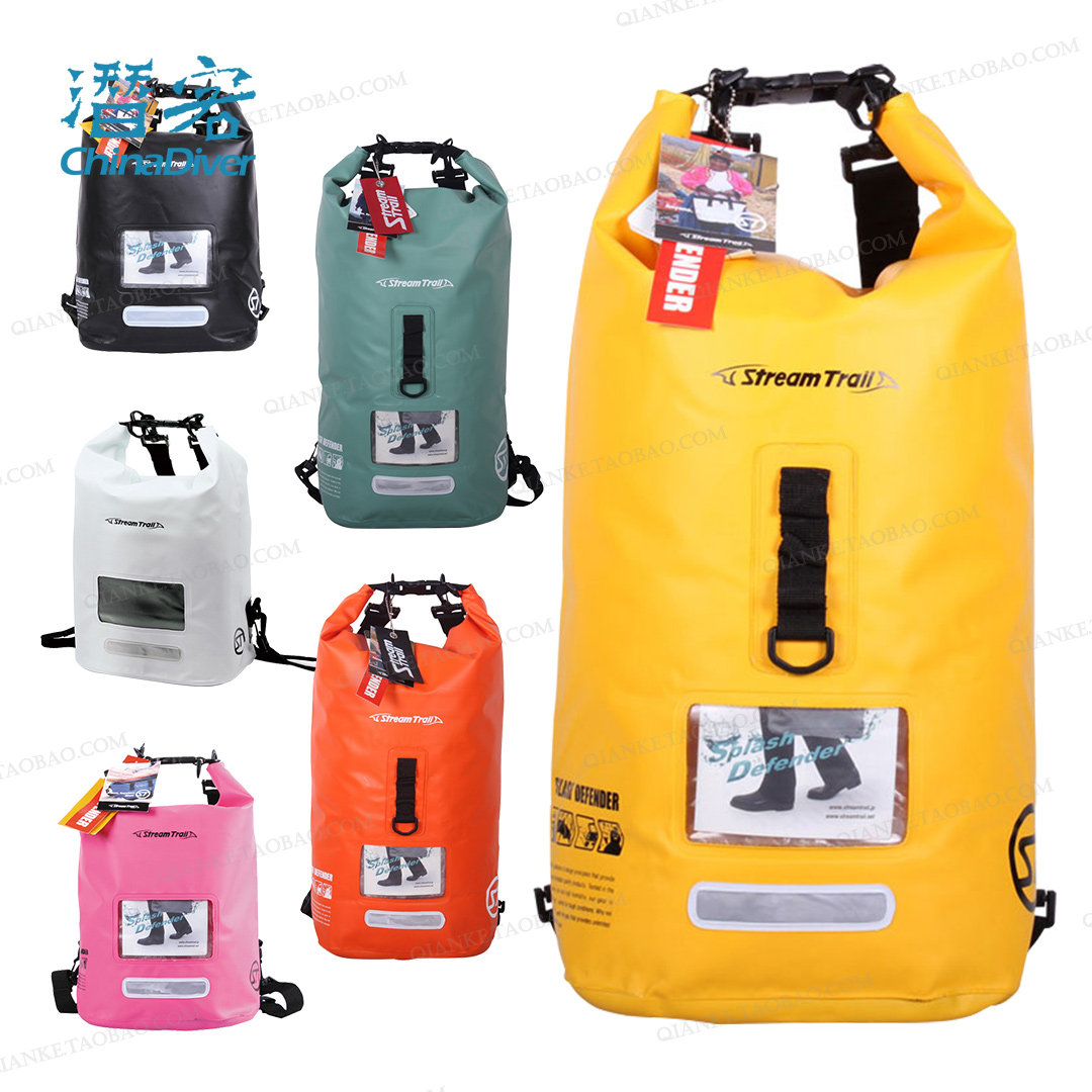 Stream Trail Dry Cube waterproof single double shoulder cylinder Travel Bag Backsack Bucket Japan 10 20L