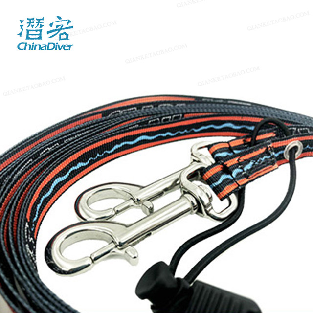 Seaplay diving elephant pulling rope short pay-off color webbing stainless steel double-ended buckle portable diving buddy ເຊືອກຄວາມປອດໄພ 6 ແມັດ