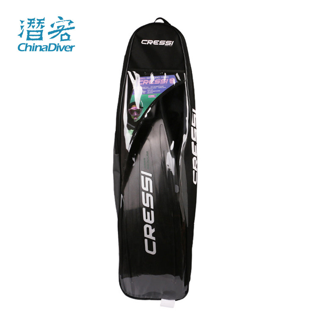 Cressi Free Sublong Feet Webbing Bag Diving Long Frog Shoes Kit Bag 95cm Large Capacity Single Shoulder Bag GR0001