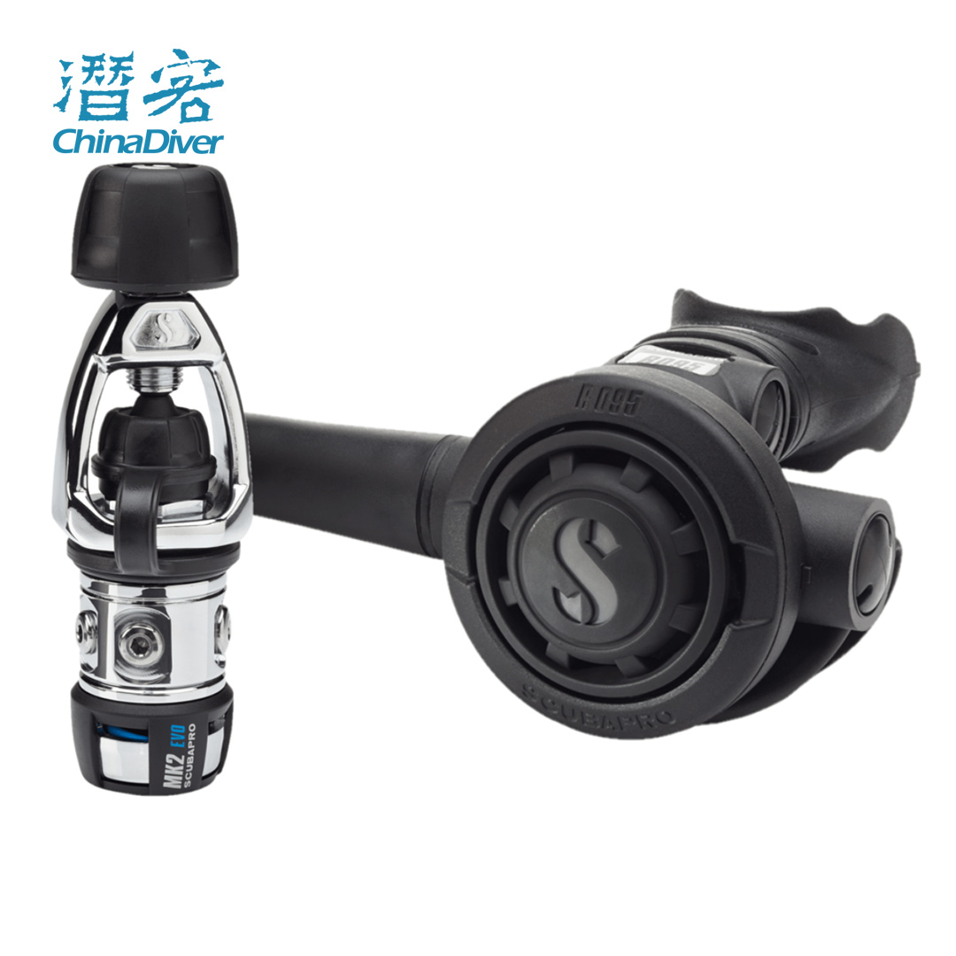 Scubapro R095 MK2 EVO diving with suction regulator 1st class 2nd class head Classic smooth flow valve