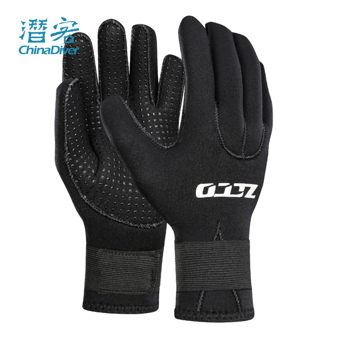 ZCCO diving gloves professional snorkeling winter swimming warm and scratchproof Velcro adult non-slip wear resistant 3 5mm